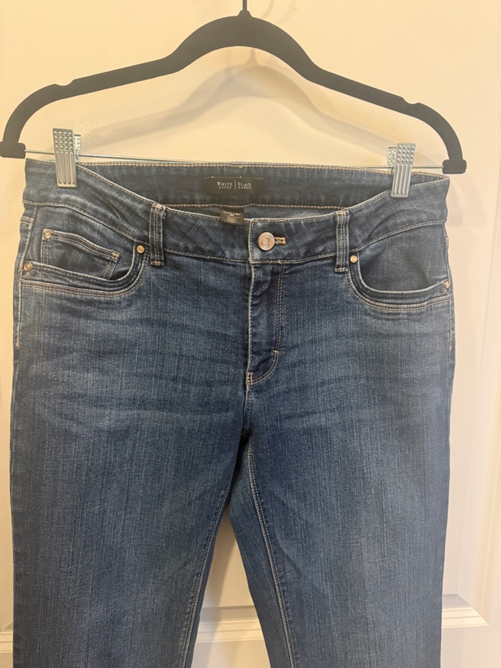 White House Black Market Straight-Leg Blue Jeans